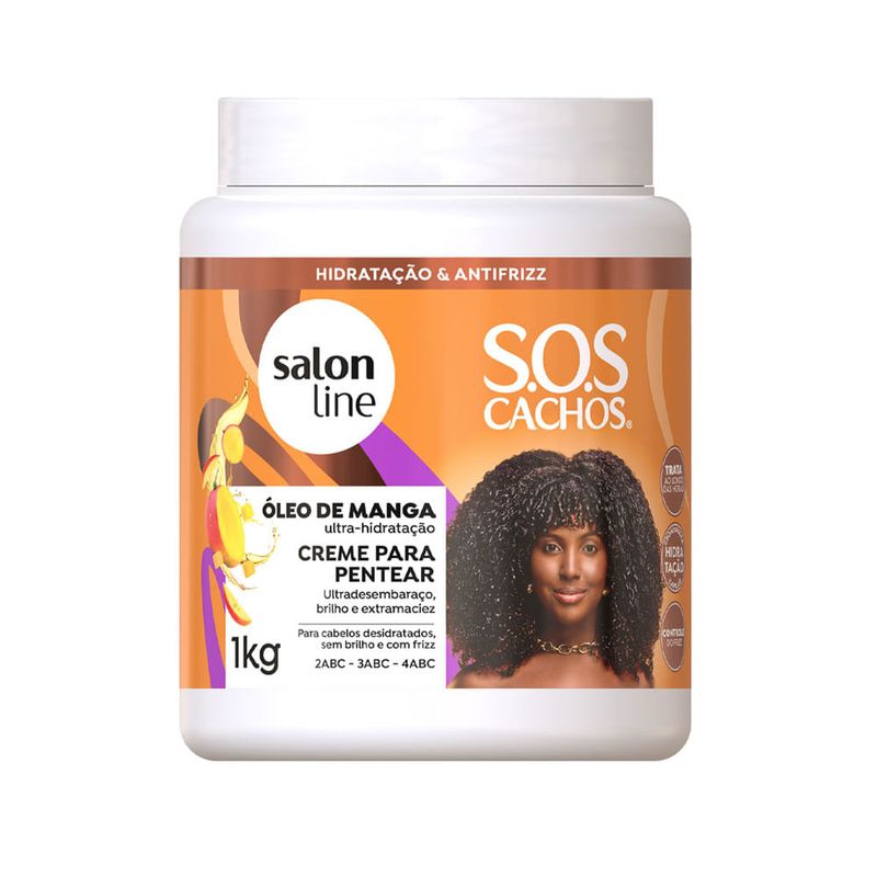 Creme para Pentear Salon Line S.O.S Cachos Óleo de Manga 1kg 1