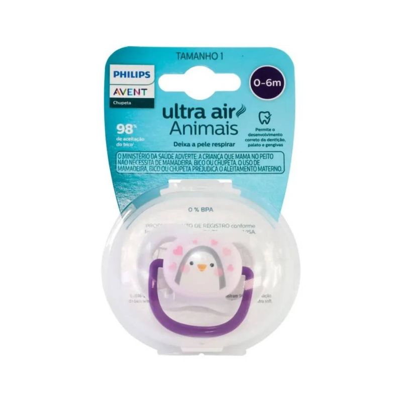 Chupeta Ultra Air Avent 0-6 Meses Pinguim 1 Unidade 2