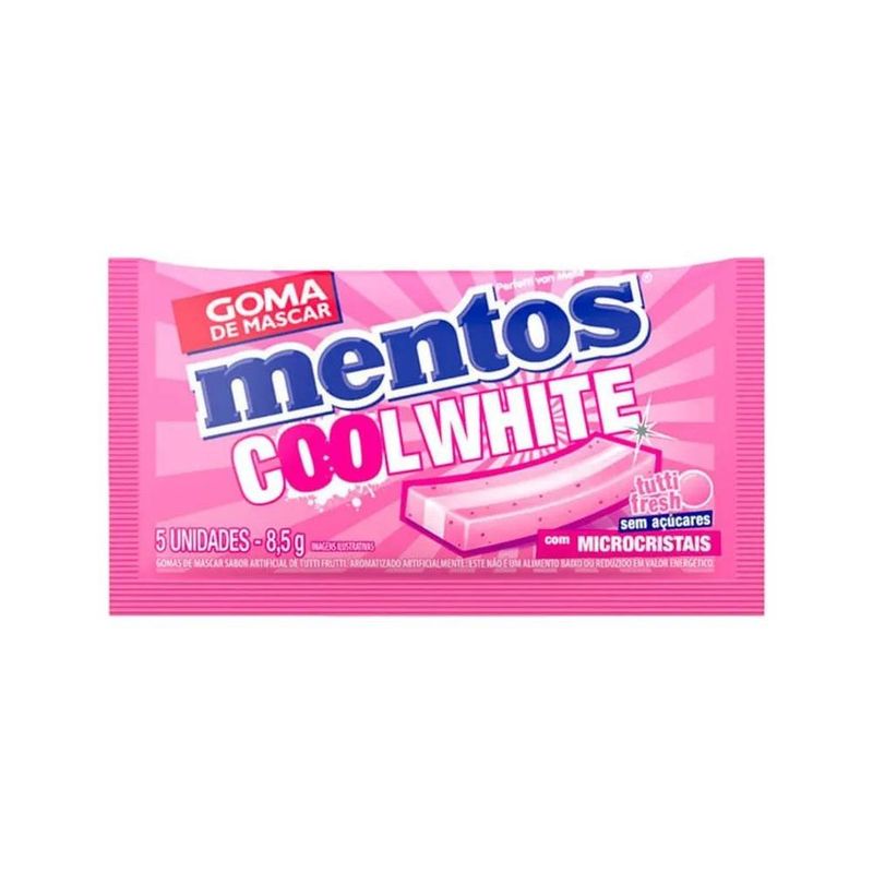 Goma de Mascar Mentos White Tutti Fresh 8,5g 5 Unidades 1