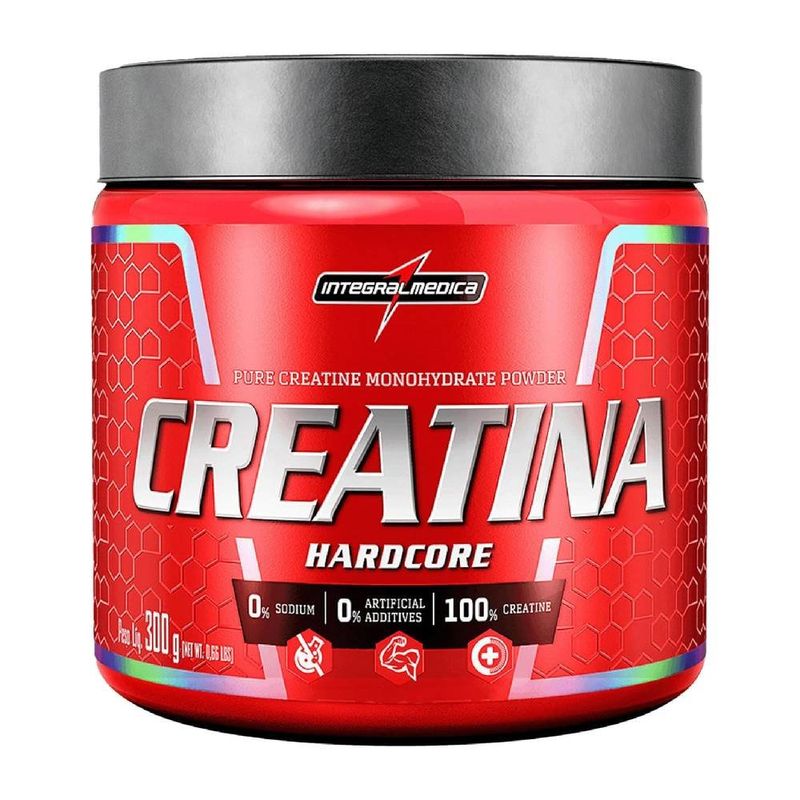 Creatina 100% Pura Hardcore Pó 300g Integralmedica 1
