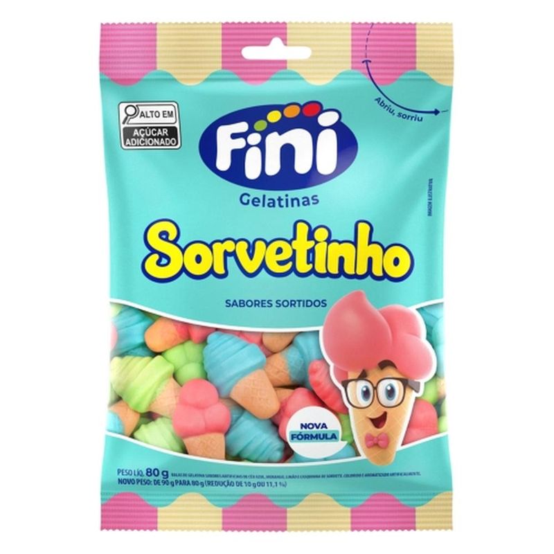 Bala de Gelatina Sorvetinho 90g Fini 1