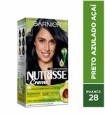 Tintura Creme Nutrisse 28 Preto Azulado Açaí Garnier 1