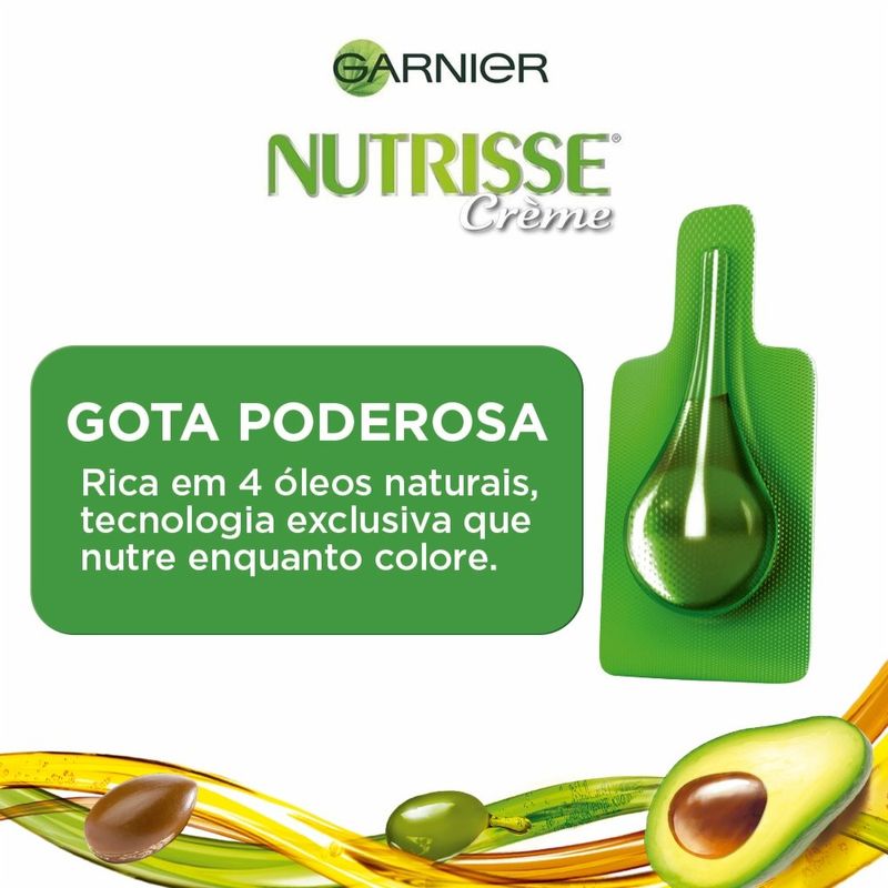 Tintura Creme Nutrisse 28 Preto Azulado Açaí Garnier 4