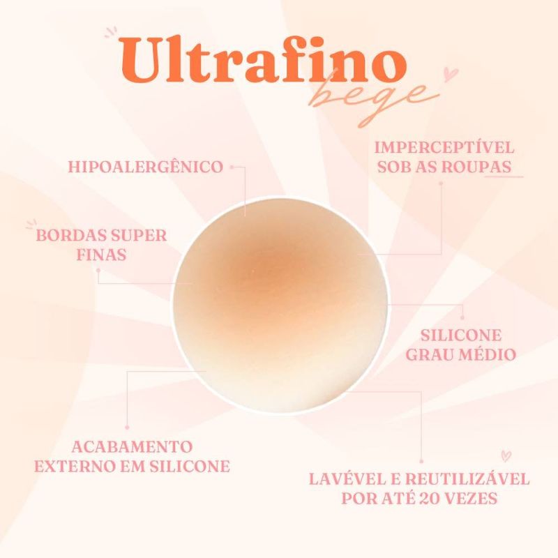 Protetor de Mamilo Lib Ultra Fino Reutilizável Silicone 1 Par 4