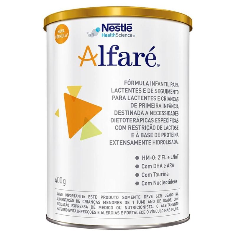 Fórmula Infantil Alfaré Nestlé 400g Extensamente Hidrolisada Sem Lactose 0 a 3 Anos 1
