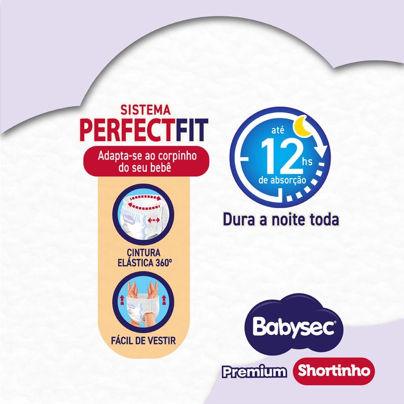 Fralda Babysec Premium Shortinho XG 42 Unidades Roupa Íntima Ajuste Anatômico Antivazamento 5