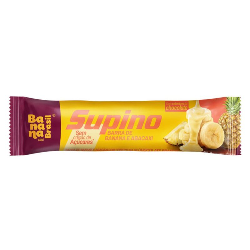 Barra de Fruta Supino Zero Banana Abacaxi 24g Banana Brasil 1