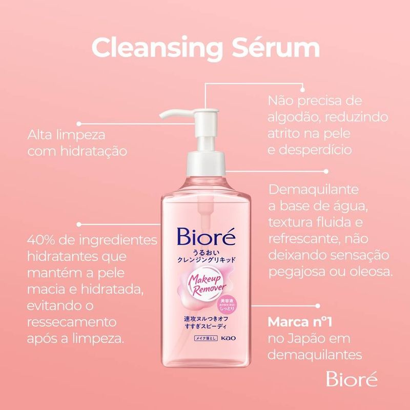Sérum Demaquilante Bioré Make Up Remover Cleansing 230ml 2