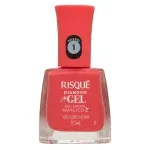 Esmalte Risqué Diamond Gel Vejo Flores em Mim Coral Cremoso 9,5ml 1