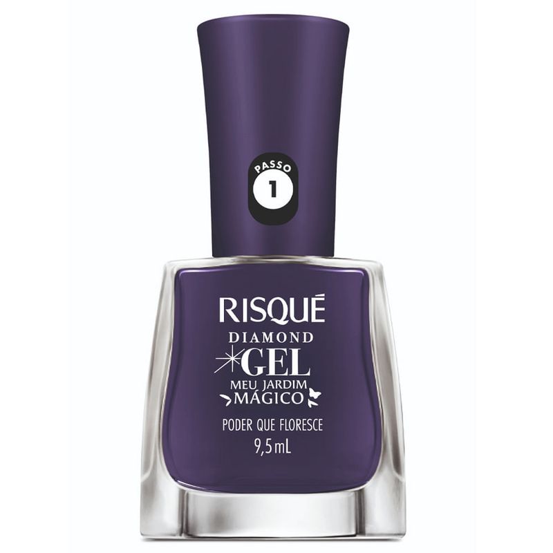 Esmalte Risqué Diamond Gel Poder que Floresce Roxo Cremoso 9,5ml 1
