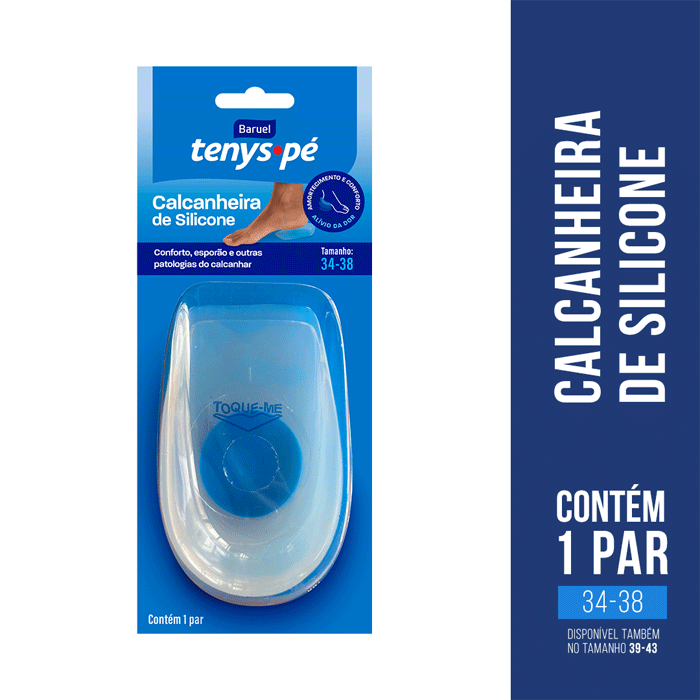 Calcanheira de Silicone Anatômica 34/38 1 Par Tenys Pé Baruel 2