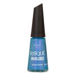 Esmalte Risqué Esmalterapia Azul Cintilante Hipoalergênico 8ml 1