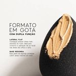 Esponja de Maquiagem Flat Drop Preta 1 Unidade Océane 3
