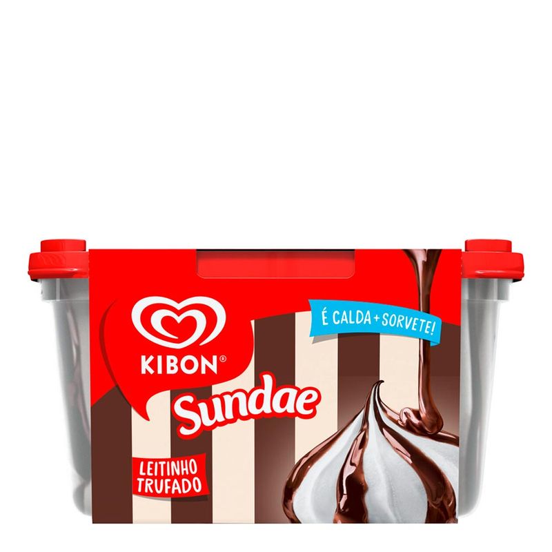Sorvete Sundae Leitinho Trufado 1,4L Kibon 1