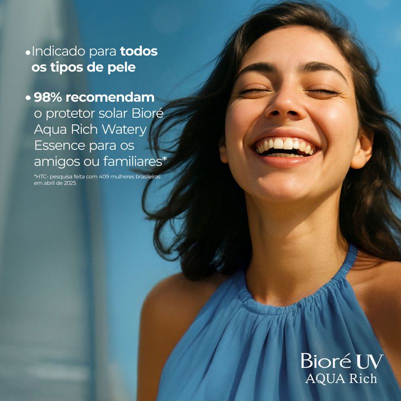 Protetor Solar Facial FPS 50 Bioré Aqua Rich Protect Lotion 70g Toque Seco Resistente à Água 3