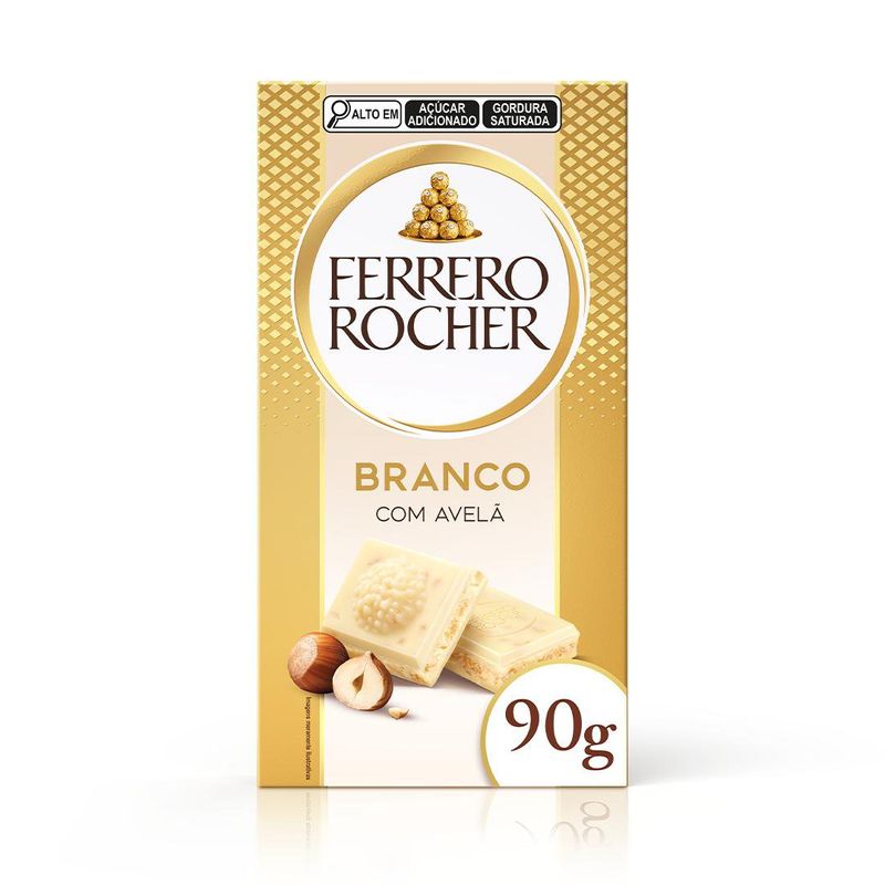 Chocolate Branco com Avelã Tablete 90g Ferrero Rocher 1