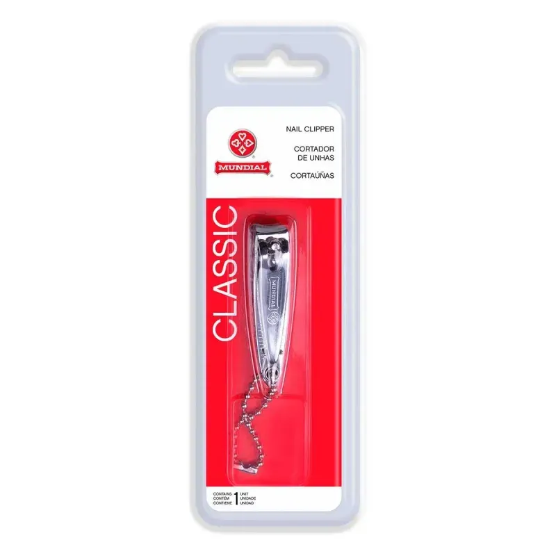 Cortador de Unha Mundial Classic 120 Mãos Aço Carbono com Lixa 1un 1
