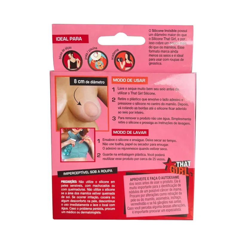 Silicone Adesivo Invisible para Seios That Girl - Bege