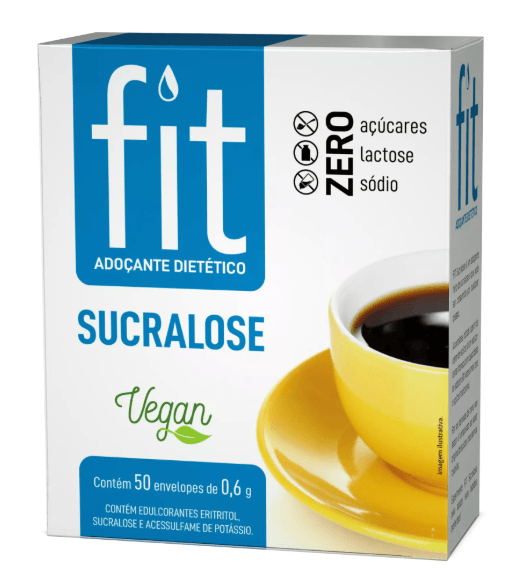 Adoçante Fit Sucralose em Pó 50 Sachês 0,6g Stevita 1