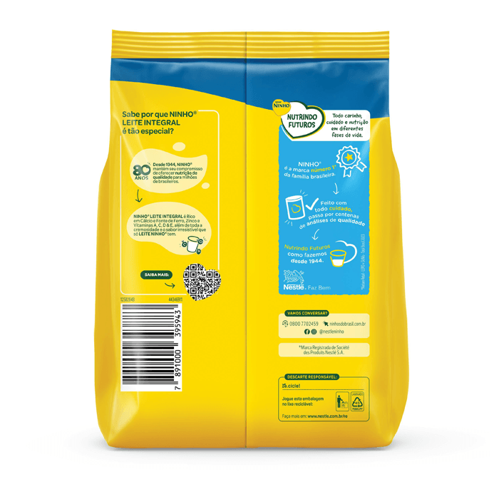 Leite em Pó Integral Fortificado Sachê 575g Ninho Nestlé 4