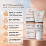 Protetor Solar Adcos Mousse Mineral FPS 50 Peach 40g 3