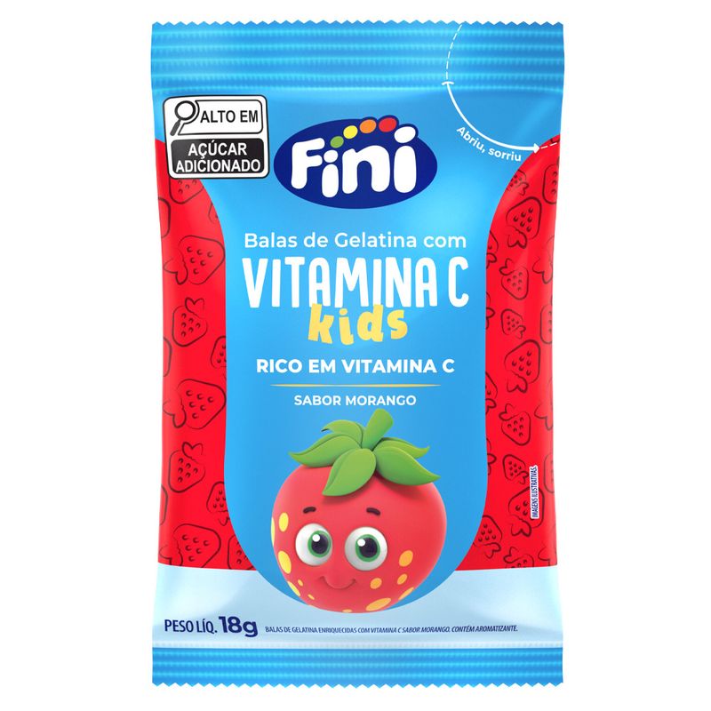 Complemento Alimentar Infantil Vitamina C Kids Banana 18g Fini 1