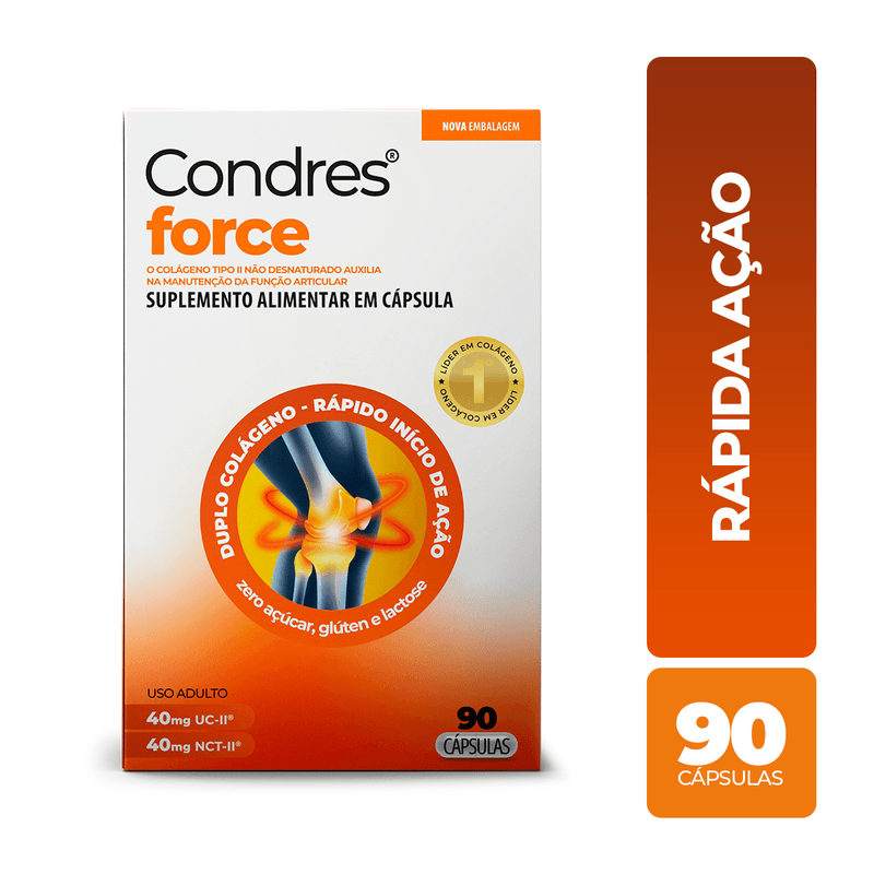 Suplemento Condres Force Colágeno UC-II + NCT-II EMS 80mg Cápsula 90 Unidades