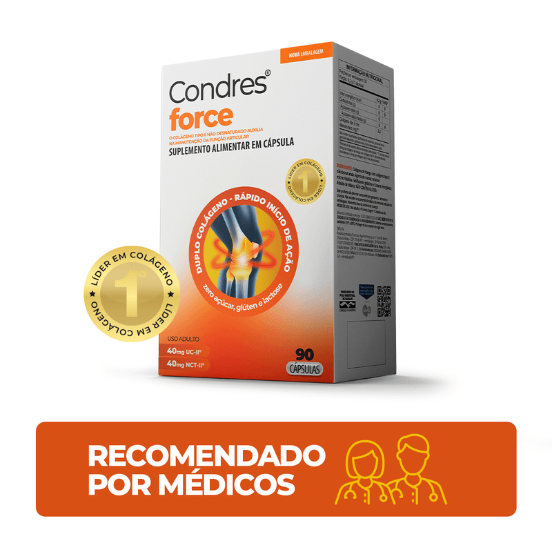 Suplemento Condres Force Colágeno UC-II + NCT-II EMS 80mg Cápsula 90 Unidades