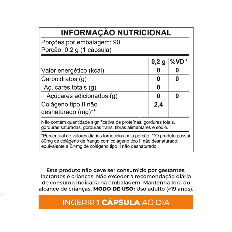 Suplemento Condres Force Colágeno UC-II + NCT-II EMS 80mg Cápsula 90 Unidades