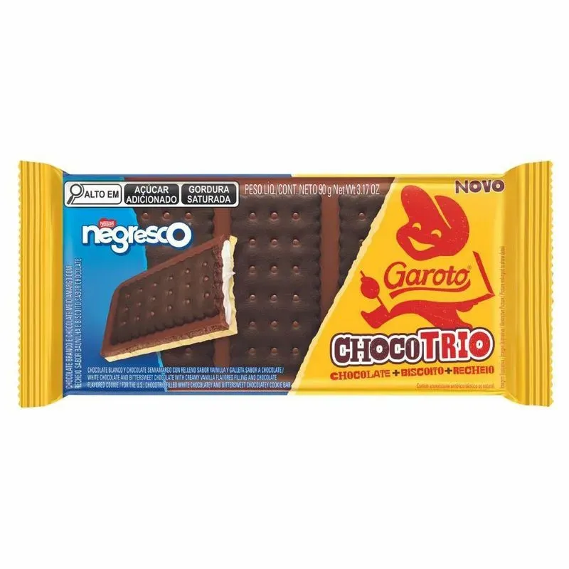 CHOCOTRIO GAROTO NEGRESCO 90G