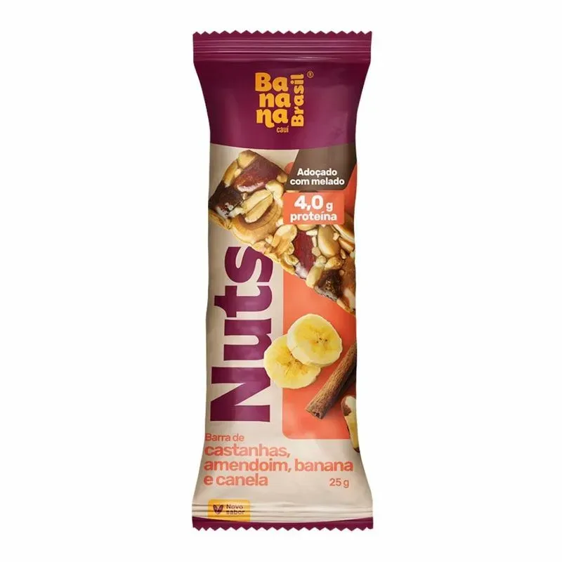 Lanche Banana Brasil Barra de Nuts 25g - Banana Brasil