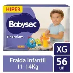 Fralda Babysec Premium Hiper 56 unidades XG