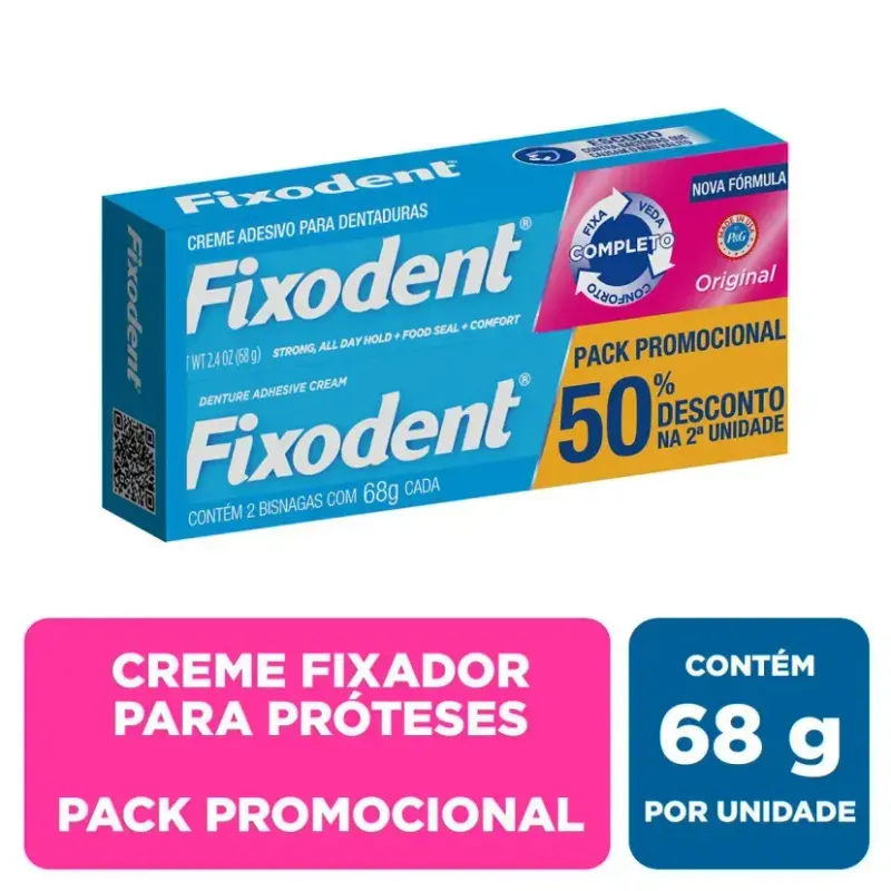 Kit Fixodent Creme Fix Ori 68g