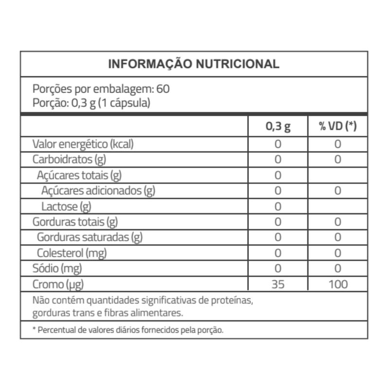 Picolinato de Cromo Catarinense Nutrição 60caps