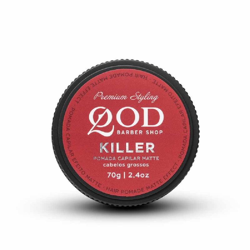 Pomada Modeladora QOD Barber Shop Killer Alta Fixação Matte 70g 1