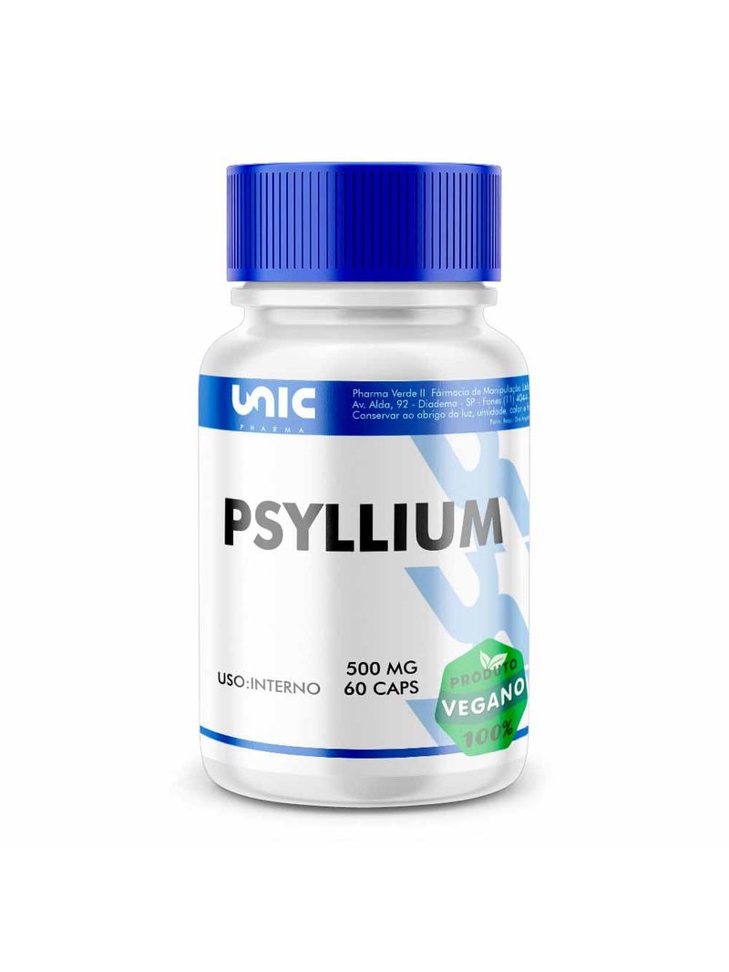 Psyllium 500mg 60 Cápsulas Vegan
