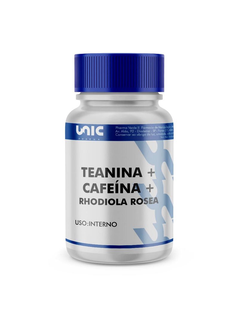 Teanina + Cafeína + Rhodiola Rosea - 60 Doses