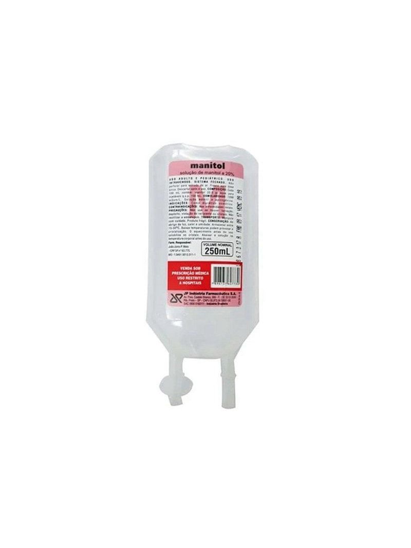 Solução de Manitol 20% Frasco de 250ml Diurético JP Farma