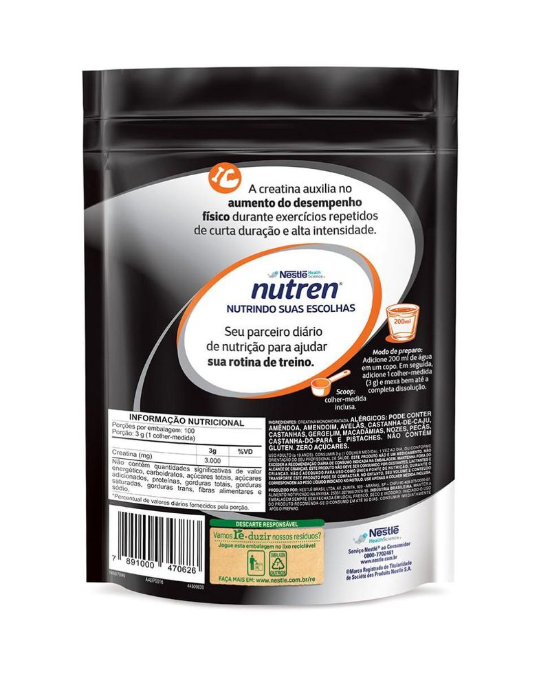 Suplemento Alimentar Nutren Creatina Neutro em Pó - 300g