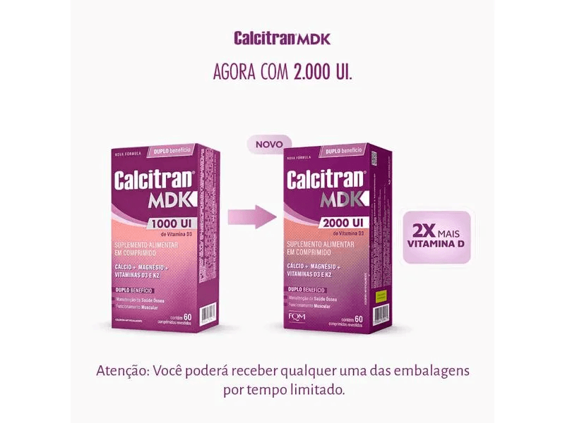 Calcitran MDK 2000UI 60 Comprimidos