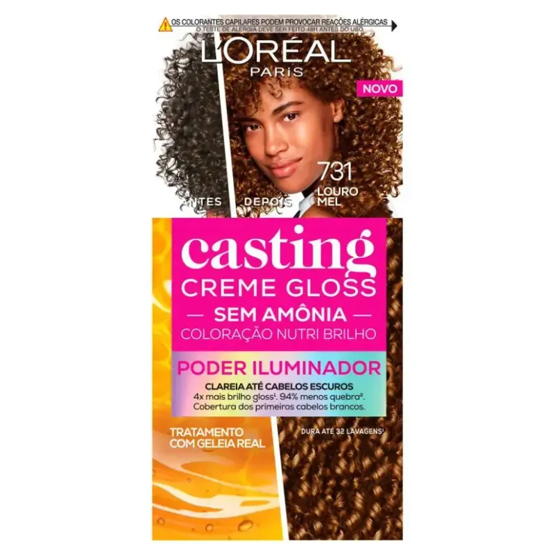 Kit Coloração Creme 731 Louro Mel L'oréal Paris Casting Gloss