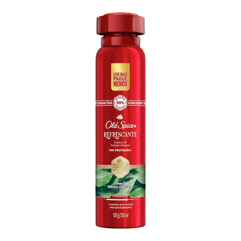 Antitranspirante Aerossol Brisa Fresca Old Spice Refrescante 200ml Spray