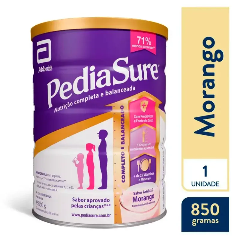 Suplemento Alimentar Infantil Pediasure Morango 850g