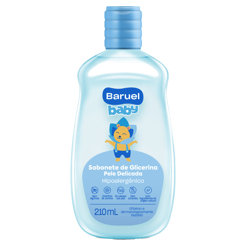 Sabonete Líquido Pele Delicada da Cabeça aos Pés Baruel Baby - 210ml