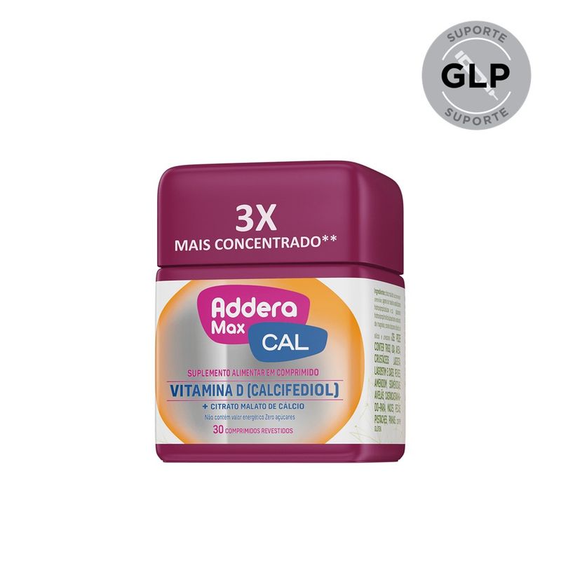 Suplemento Alimentar Cálcio e Vitamina D Addera 1000UI Comprimido 30 Unidades
