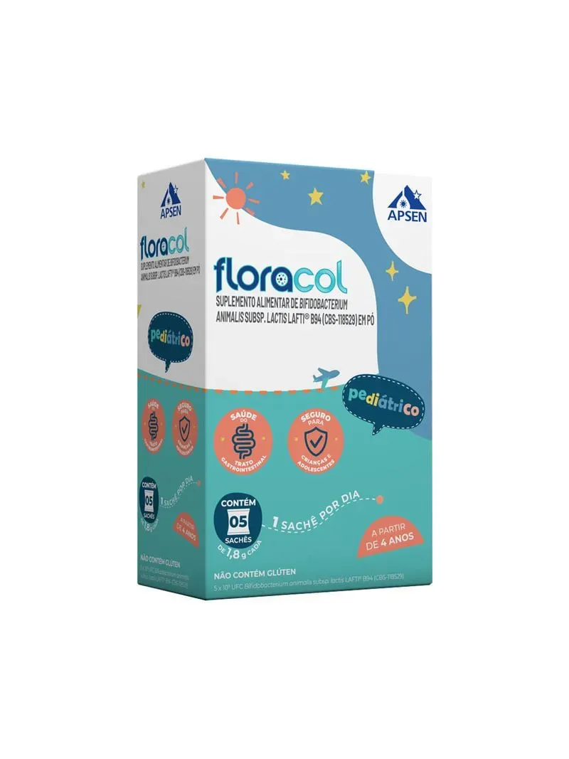 Probiótico Floracol Pediatric 5 Sachês de 1,8g Cada