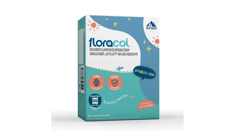 Probiótico Floracol Pediatric 30 Sachês de 1,8g Cada
