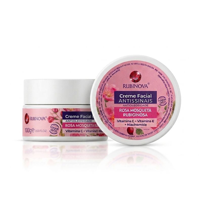 Creme Facial Antissinais Antioleosidade Rosa Mosqueta Rubiginosa 100 g