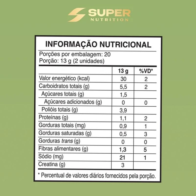 Caramelo de Creatina Torta de Limão Super Nutrition 260G