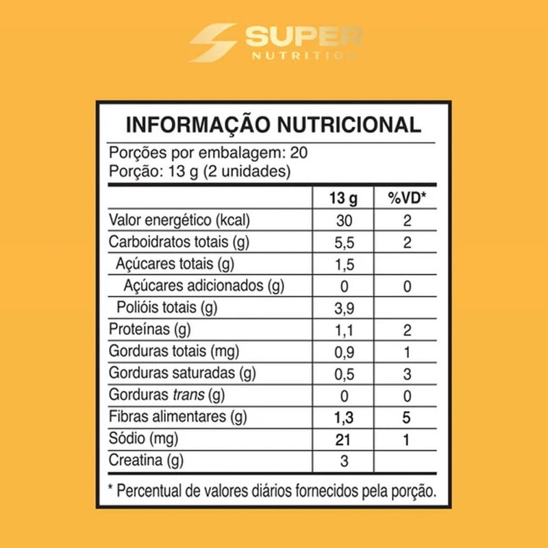 Caramelo de Creatina Maracujá Super Nutrition 260G